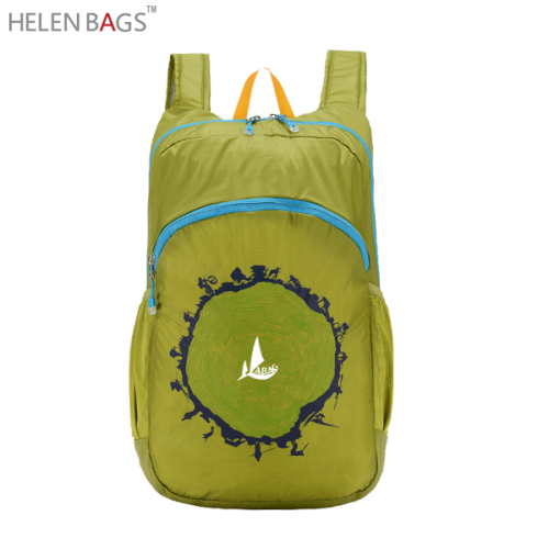 Fashionable hiking folding backpack designer school bags for teenagers