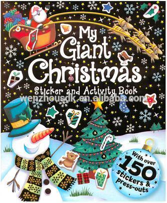 Custom My Giant Christmas Sticker printing and Activity Book