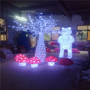 LED Acrylic Polar Bear Christmas Decoration for Outdoor