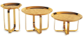 Desain Minimalis Minimalis Titanium Gold Home Gunakan meja kopi dengan ukuran berbeda