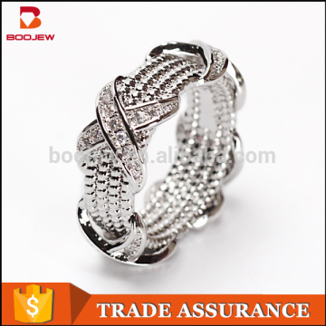 Fashion jewelry taobao low price women CZ stone 925 silver micro pave ladies ring