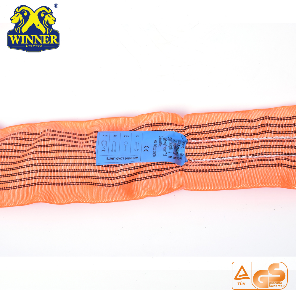 Lifting Lashing 10Ton Polyester Soft Endless Round Sling Belt