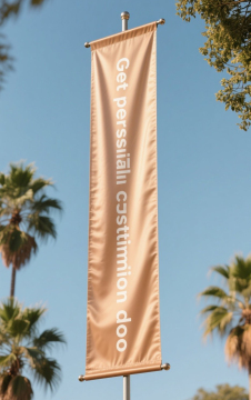 Polyester silk banner design