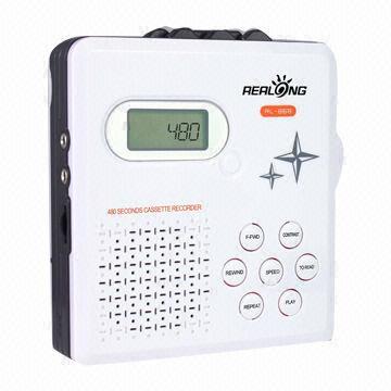 Square cassette recorder for language learning