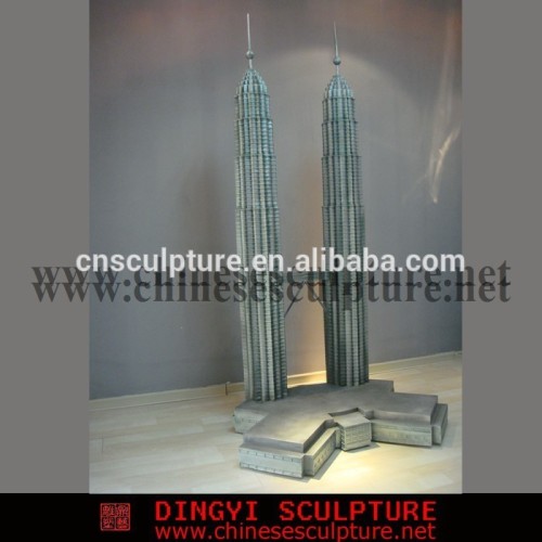 Fiberglass miniature statue of Twin Tower