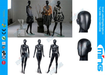 Glossy Black Full Standing Female Body Mannequin / Fiberglass Female Body Display