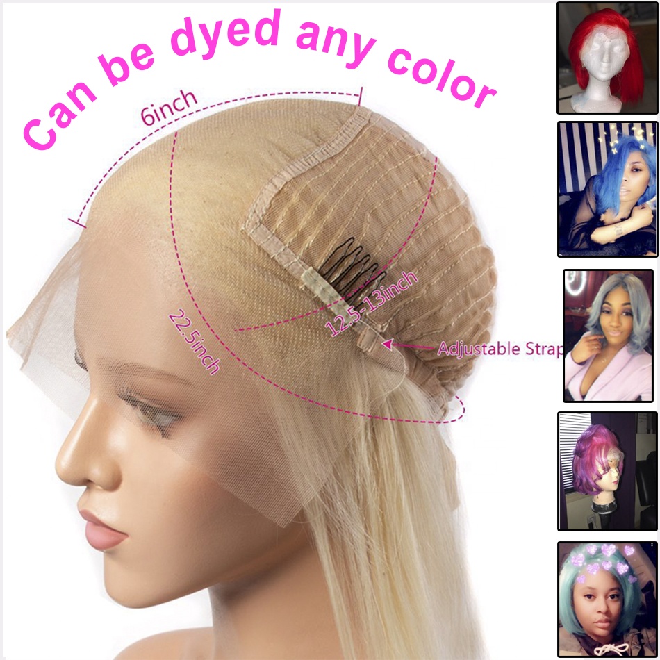 Wholesale Virgin Cuticle Aligned 100% Remy  Brazilian Human Hair Straight Lace Closure Front Bob Wigs vendor for Black Women