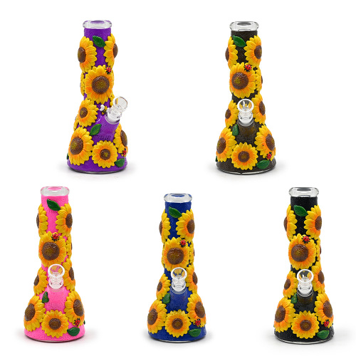 Buntes Sonnenblumen 3d Cartoon Bong