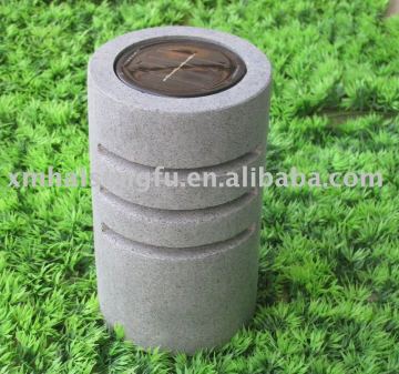 sun energy stone lamp,solar lamp in stone,outdoor stone lantern