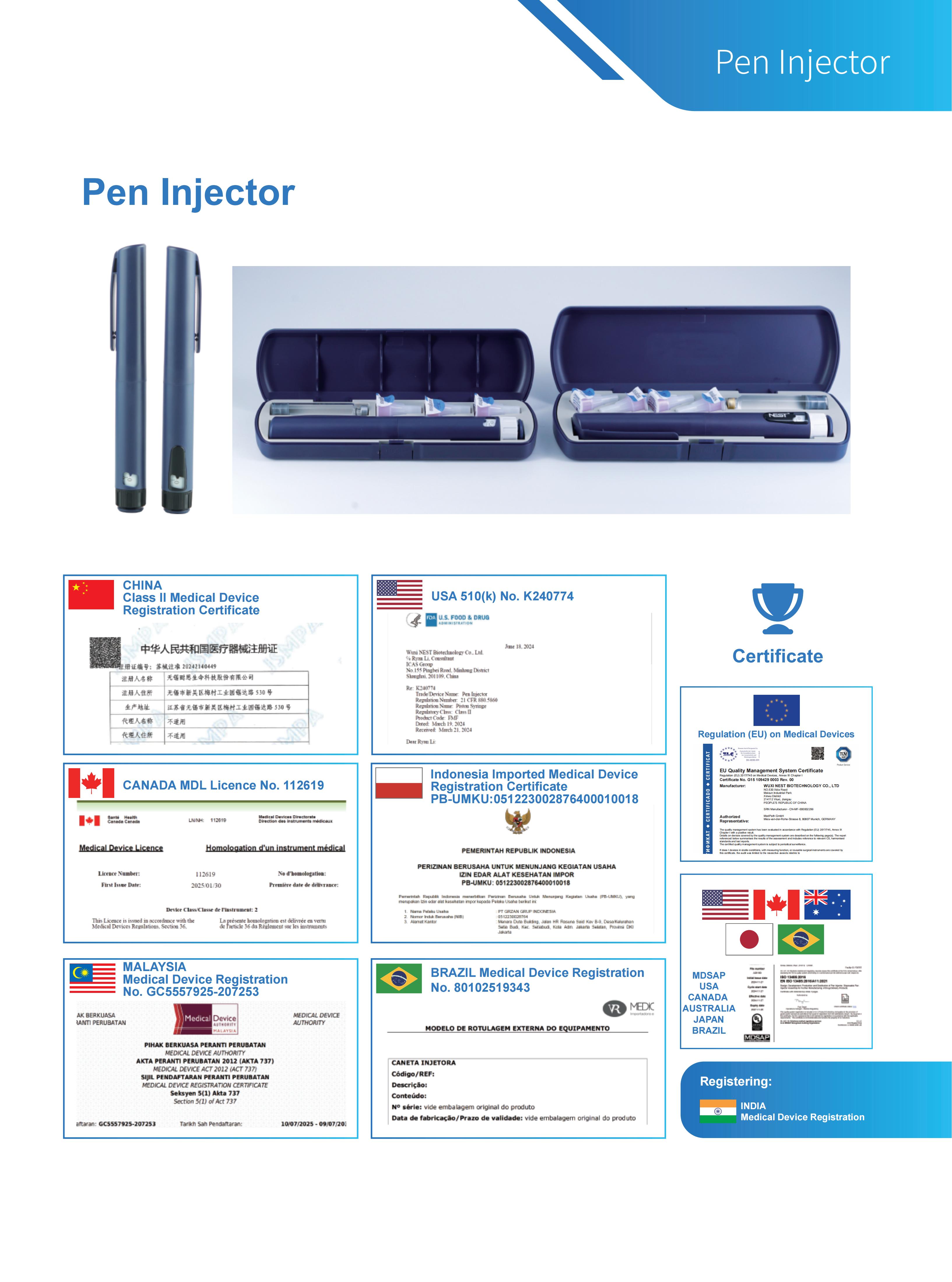 NEST-Pen Injector Certificate Summary2026.05. NEST-Pen Injector Certificate Summary2026.05.