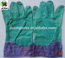 Green PVC impregnated working gloves