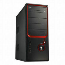 0.5mm Sgcc Thickness Atx Mid Tower Computer Cases With Lcd Display And 4 X Cd Rom Spaces