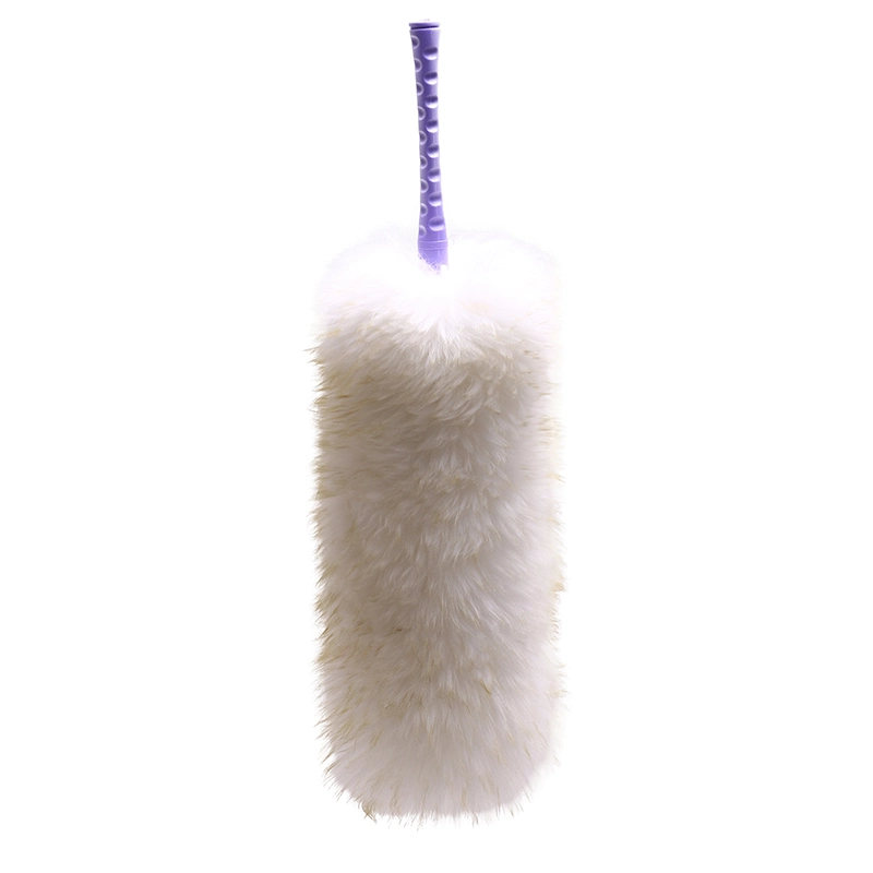 Lambswool Duster with Solid Wooden Handle Leather Hang Strap