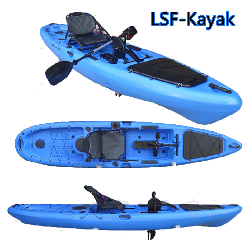 2020 China OEM not inflatable single person sea paddle fishing kayak boat wholesale with aluminum frame seat for sale