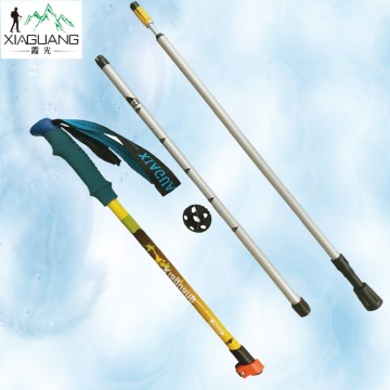 Flexible & Retractable Mountaineering Walking Stick /hiking stick