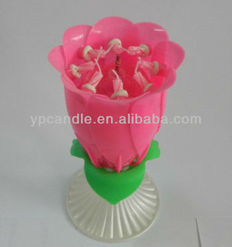 Musical candle in the flower shape