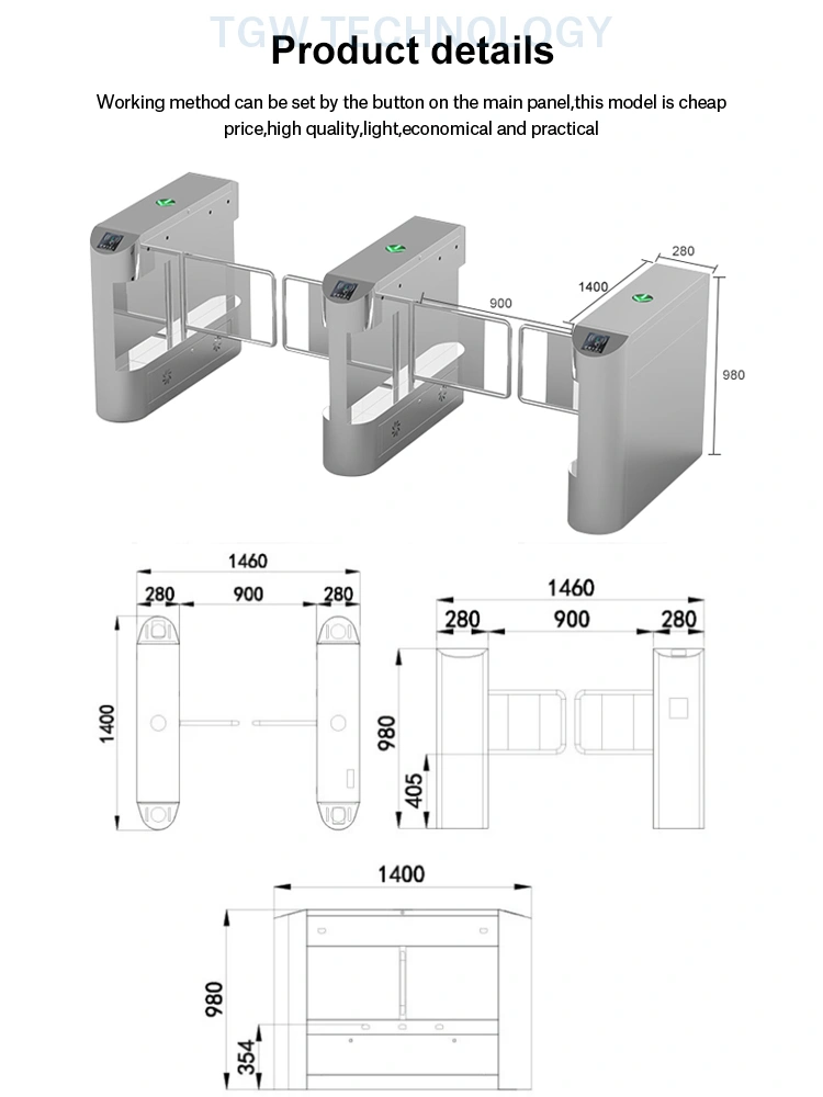 Swing Turnstile Electronic Security Entrance Turnstile Swing Turnstile Gate Automatic Swing Turnstile