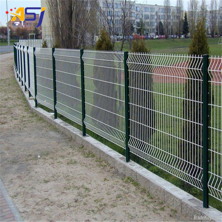 welded iron wire powder coated fences with bends