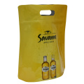 Glass Bottle Drinks Doypack Zipper Pouch With Handgrip