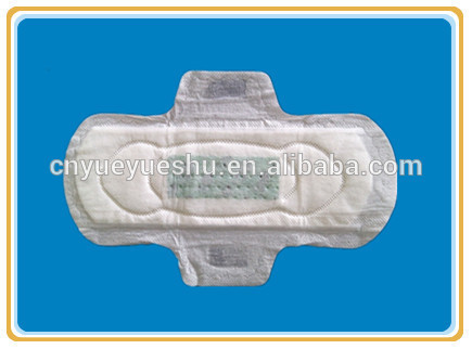 anion chip sanitary napkins with cotton surface