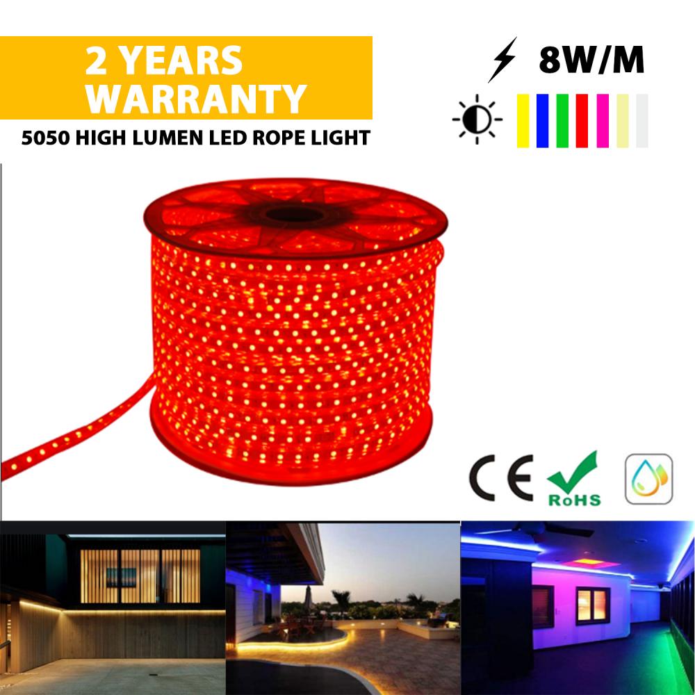 5050 ไฟเส้น LED สีแดง