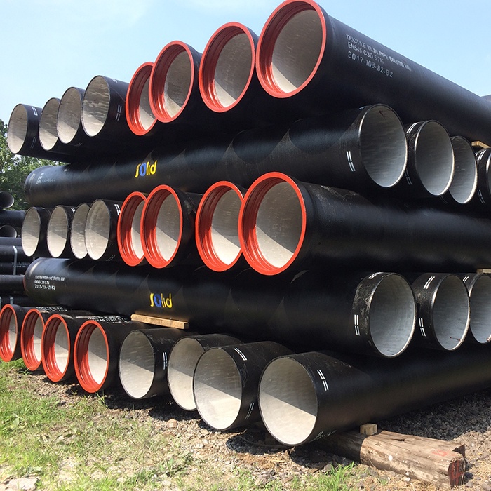 ISO2531/En545 Class K9 Black Bitumen Paint Coated Ductile Cast Iron Pipe Concrete for Water Supply