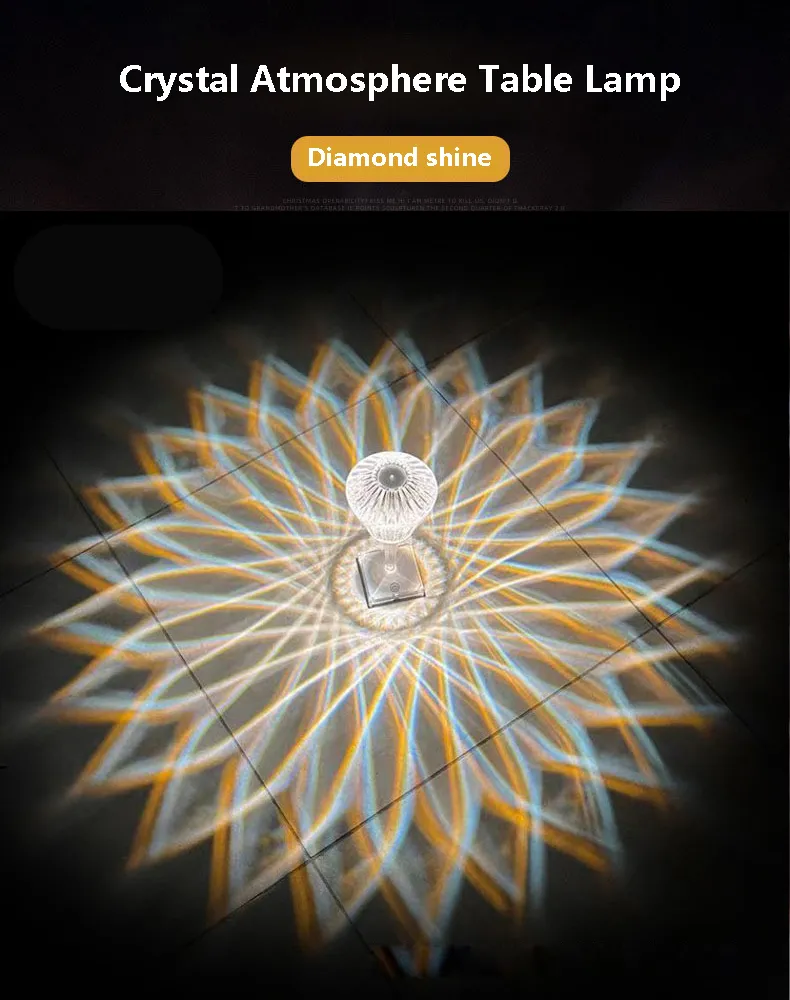 Elegant Touch-Controlled Crystal Table Lamp for Modern Homes