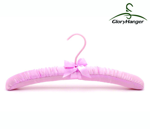 Super Lovely Household Women's Style Anti-Slip Silk Satin Sponge Padded Clothes hanger