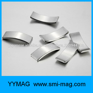 High performance curved neodymium magnets