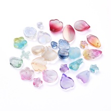 Assorted Shapes and Colors: Pandahall Electroplated Transparent Glass Beads Collection
