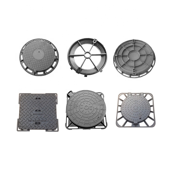 En124 C250 D400 Ductile Iron or Gray Iron Rectangle Manhole Cover with Frame