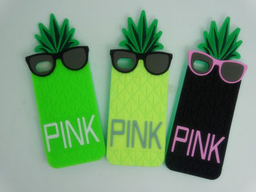 Pineapple Silicone Cell Phone Case Dust-proof / Smart Phone Covers Oem