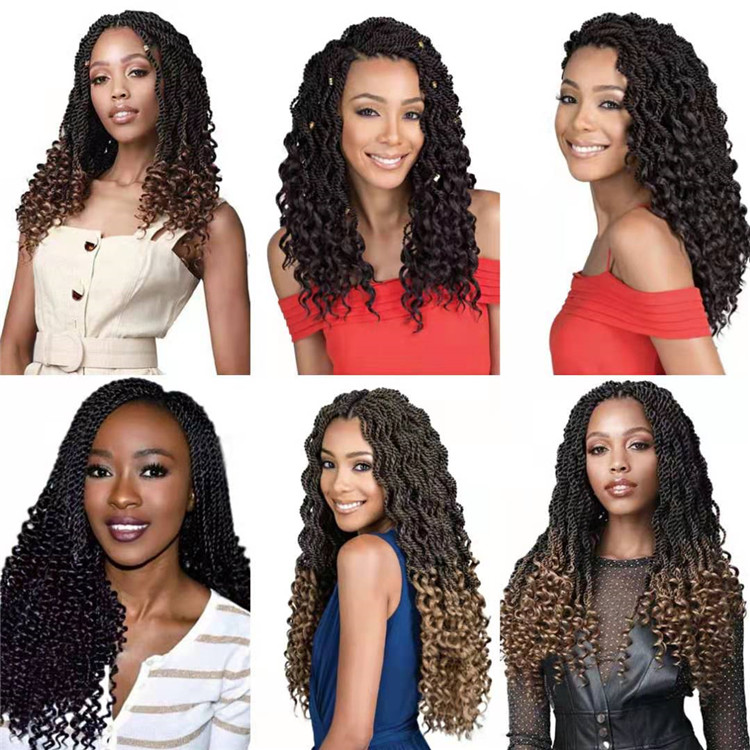 Curly Ends Senegalese Twists Braids Crochet Twists Braids Wavy Senegalese Braids Small 18inch 22 Strands/pack 100g