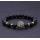 Argent Evil Eye Lava pierre 8MM perles rondes Bracelet