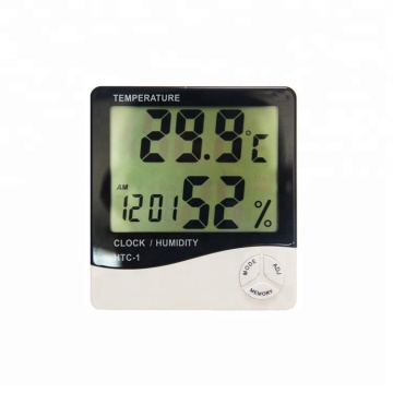 Digital termotermometerhygrometer med väckarklocka