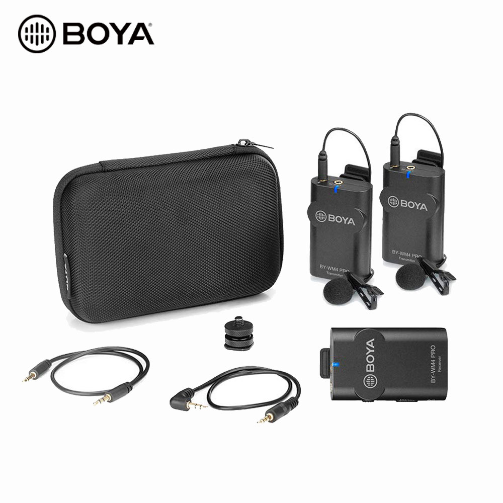 BOYA BY-WM4 PRO-K2 Wireless Microphone Compatible with Smartphones DSLR Cameras Camcorders