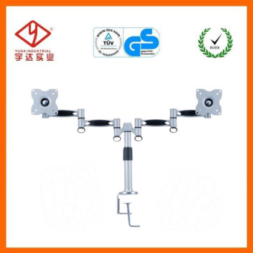articulating desk mount double arm for 13"-27" screens