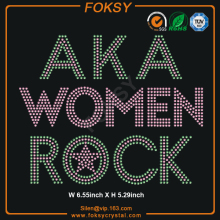 AKA WOMEN ROCK hot fix rhinestone transfer