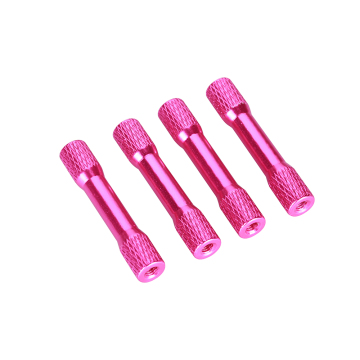 Aluminum top standoff round head knurled step spacers