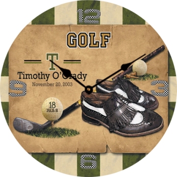 Golf Glass Wall Clock