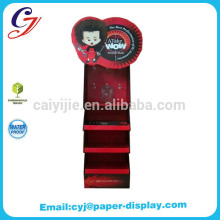 Customized Pet Food Promotion Ladder Cardboard Display Shelf for Stores