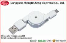 Two Sided Pull Sync Data Micro Retractable Usb Cable