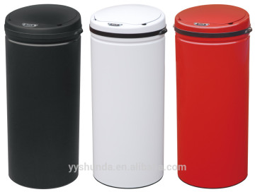 Colorful Stainless Steel Trash Can 42L red dustbin sensor motion lid