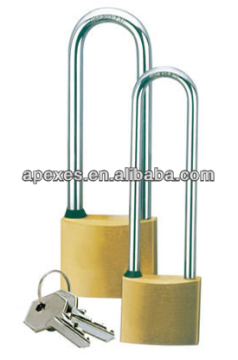 PL02-6 Extra-long Shackle Brass Padlock