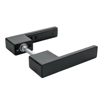 Matte Black Minimalist Lever Handle Lock Set