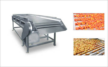 Roller sorter machine for fruit conveying