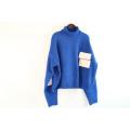 Ladies Turtleneck Blue Sweater