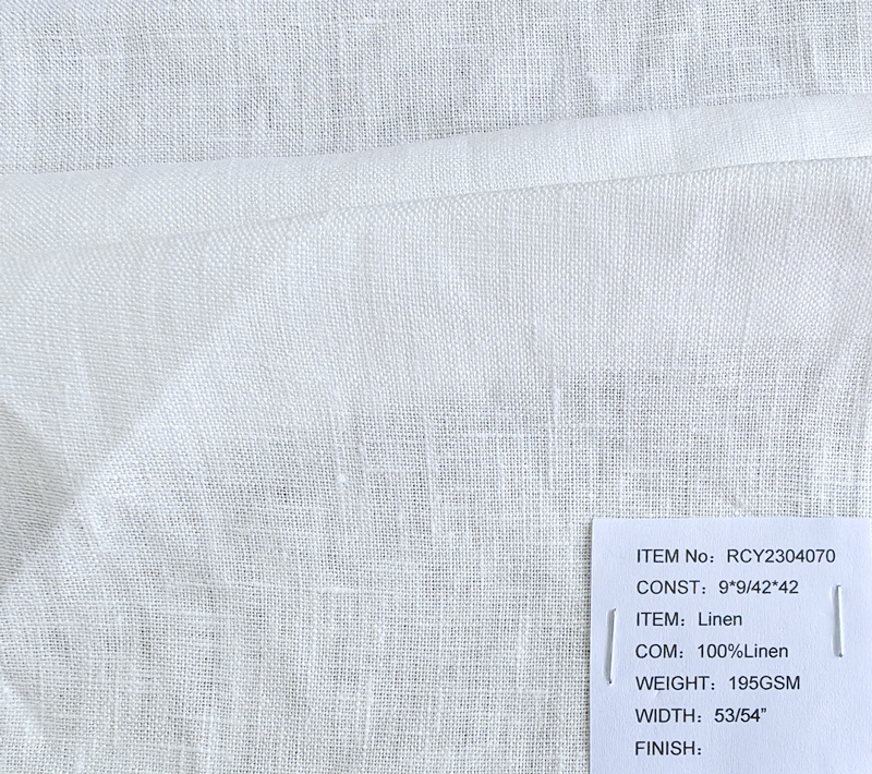 Pyre Linen Dyed Fabric White 3