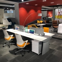 Glossy White Office Workstation