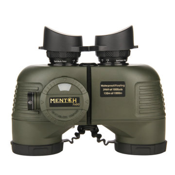 Compass BAK4 Prism 7x50 Waterproof Binoculars with Illuminated Rangefinder for Boating